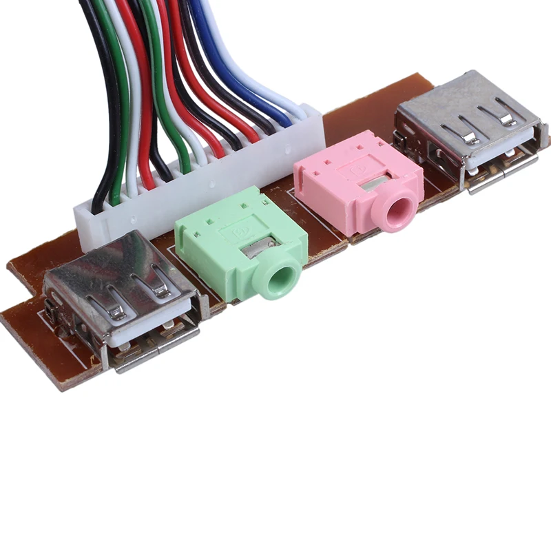 ПК компьютер USB порт Аудио гарнитура микрофон кабель Поддержка Передняя