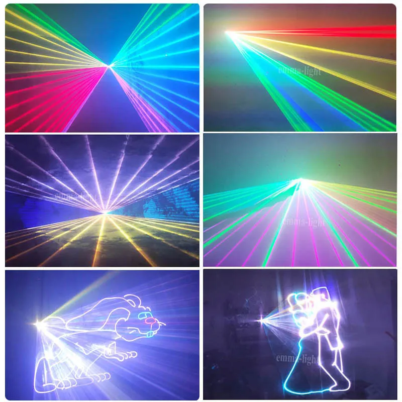3 Вт 3000 МВт DMX RGB Ilda анимационный лазерный прожектор сканер профессиональное