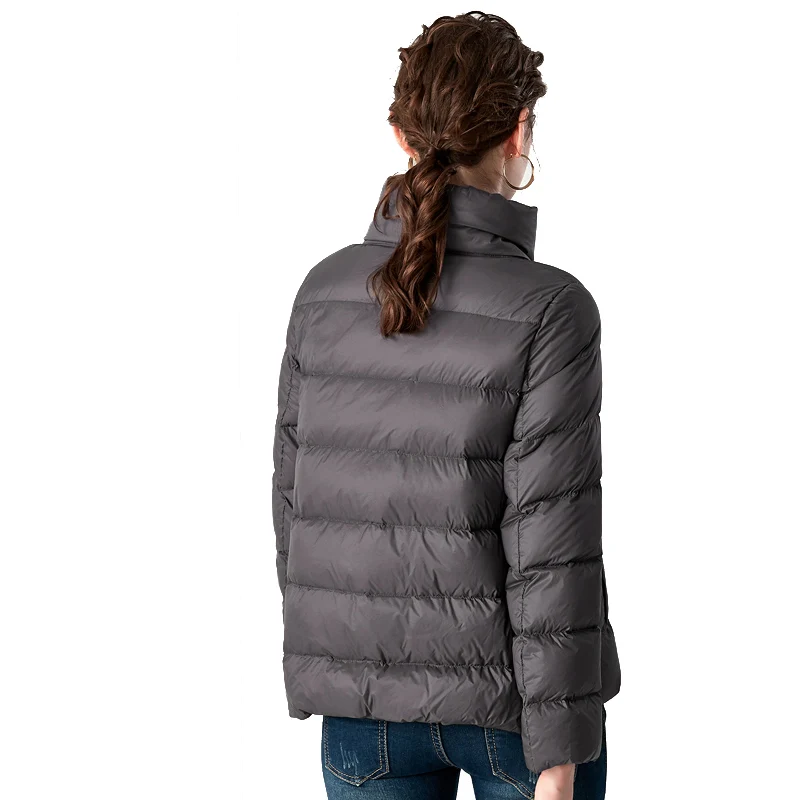 New Winter Weightless Parkas Bread Collar Jacket Women Ultra Light Down Stand Coat Jackets | Женская одежда