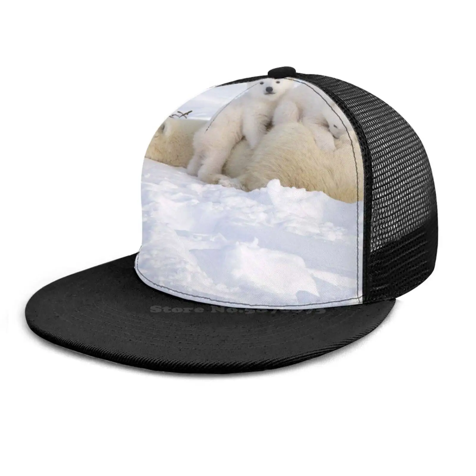 Белые медвежонки игрушечные плоская шапка зеркальная сетчатая застежка белые