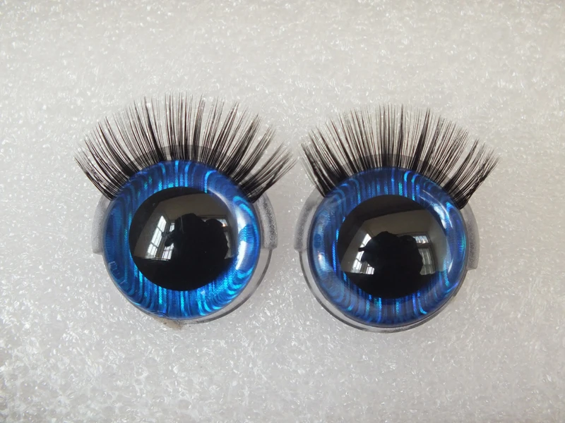 Juego de 20 ojos 3D de 20mm, Ojos de seguridad con pesta&ntilde;as, parpadeantes para Amigurumi, Animal de peluche de ganchillo, accesorios para mu&ntilde;ecas-5