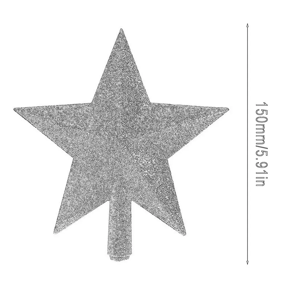 

1Pc Exquisite Christmas Ornament Beautiful Tree Top Star Five-point Star Christmas Tree Decor for Home Xmas Tree Ornaments