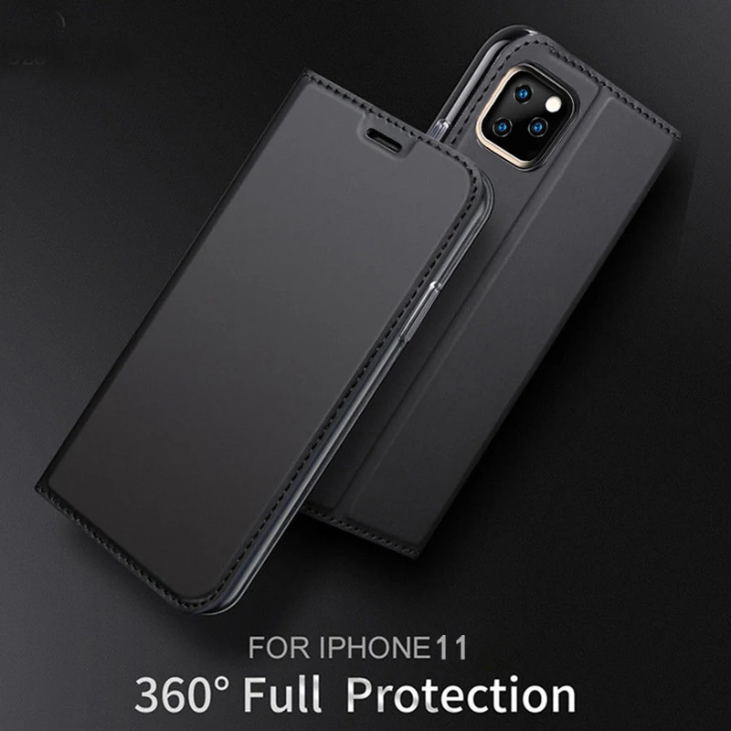 Магнитный кожаный мягкий чехол книжка для iPhone X 8 6 S 7 Plus SE 2020 XR 12 11 Pro XS Max с
