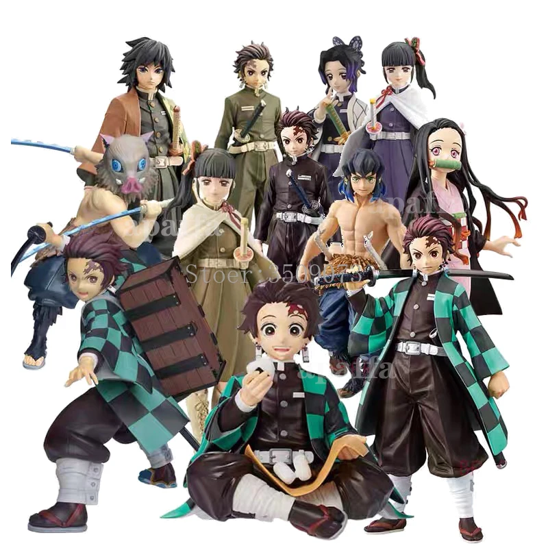 

Kimetsu no Yaiba Anime Figure Kamado Tanjirou Agatsuma Zenitsu Premium Chokonose PVC Action Figure Toy Demon Slayer Doll Gift