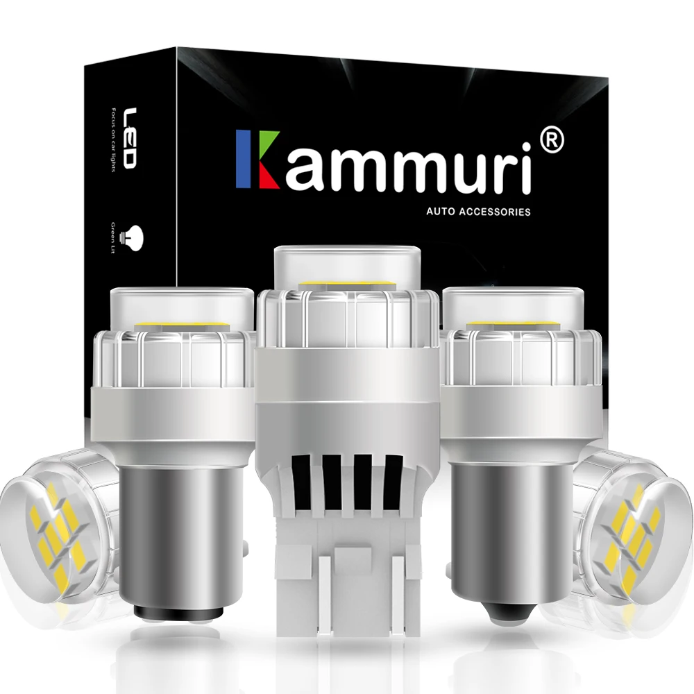 1 шт. автомобильная светодиодная лампа KAMMURI P21W T15 led 1156 1157 T20 W21W W21/5W 7440 7443 SRCK P21/5W 3157