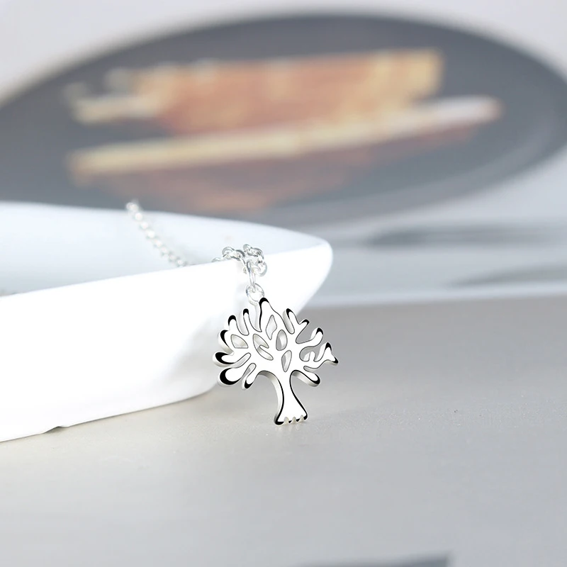 

FEFIDAY Women's Copper Pendant Necklace Jewelry Korean Women Choker Tree Of Life Necklace 2020 Necklaces For Girls Pendants