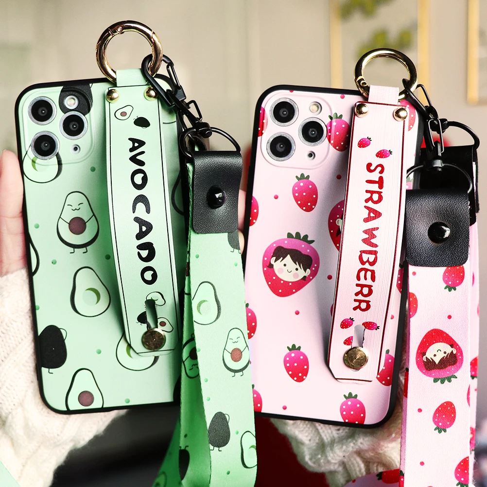 Чехол для телефона с мультяшным рисунком металлический ремешок кольцами iPhone 8 7 6