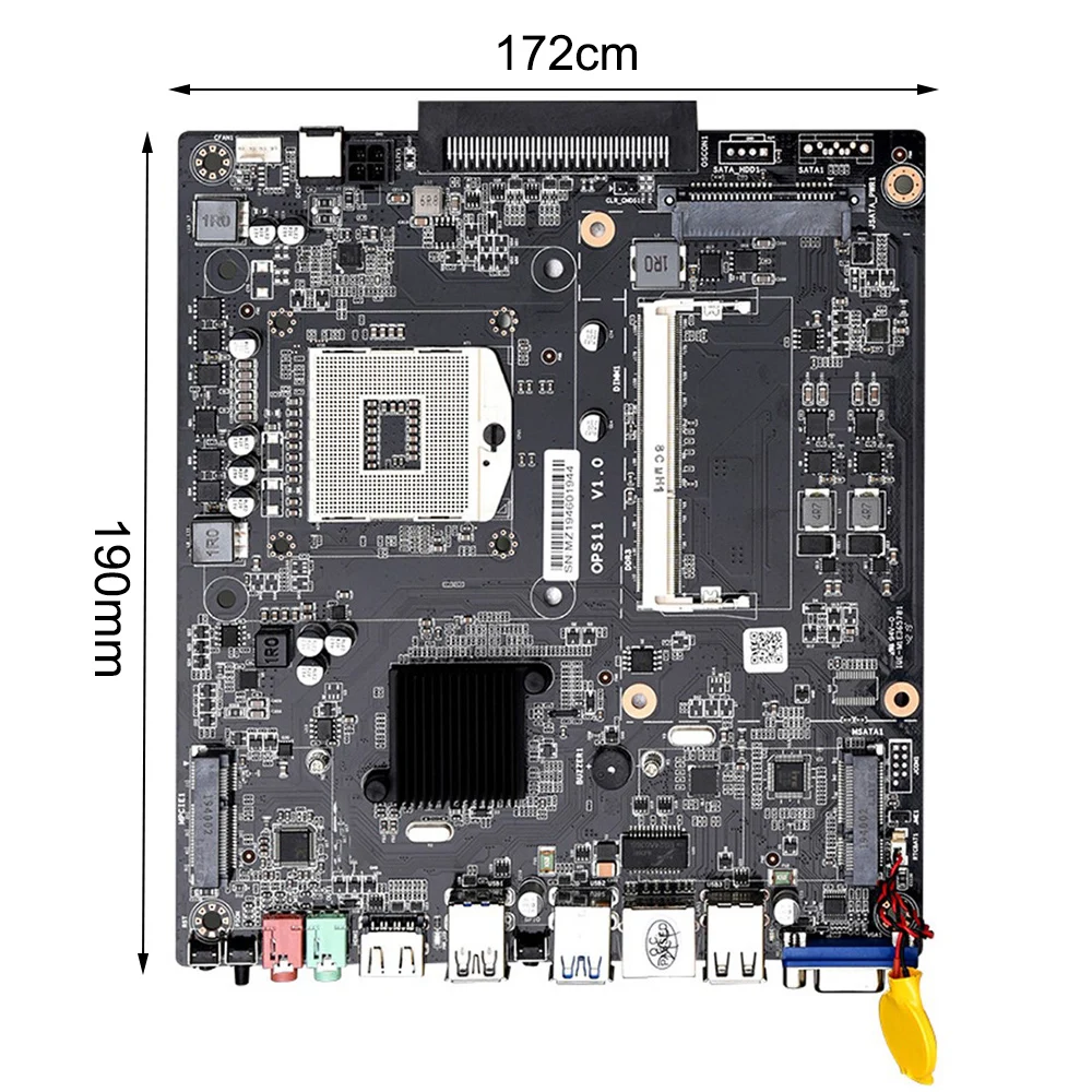 HM77 OPS All-in-one Motherboard ITX USB3.0/2.0 MSATA DDR3 8G for Intel I3/I5/I7 2/3 Generation Series CPU