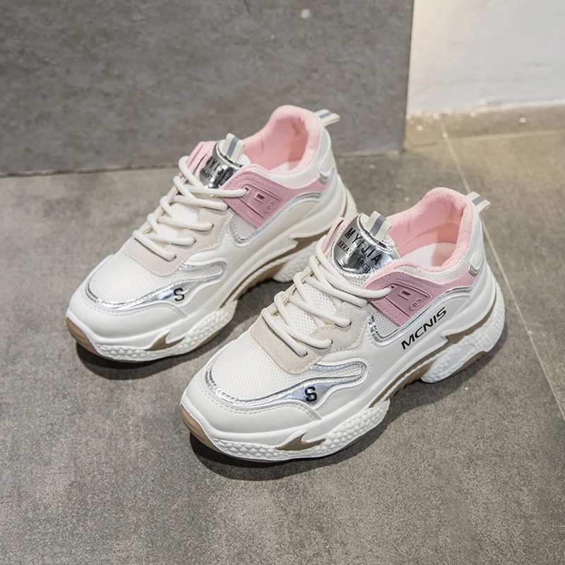 

Ins daddy shoes women's new fashion shoes in spring 2021 Korean sports mesh breathable little white shoes women's fashion