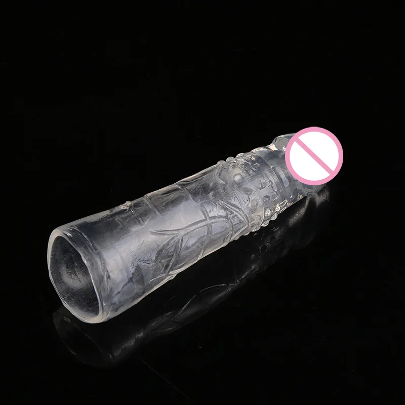 Высокая эластичность многоразовые член увеличение рукав пенис презерватив