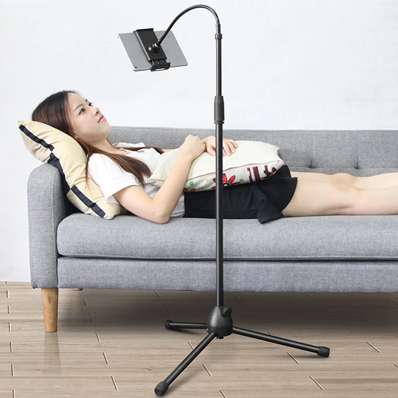Triple-cornered Stand Floor-Mounted Mobile Phone Standing Hose Tripod for Live Broadcast Watching TV Video | Электроника