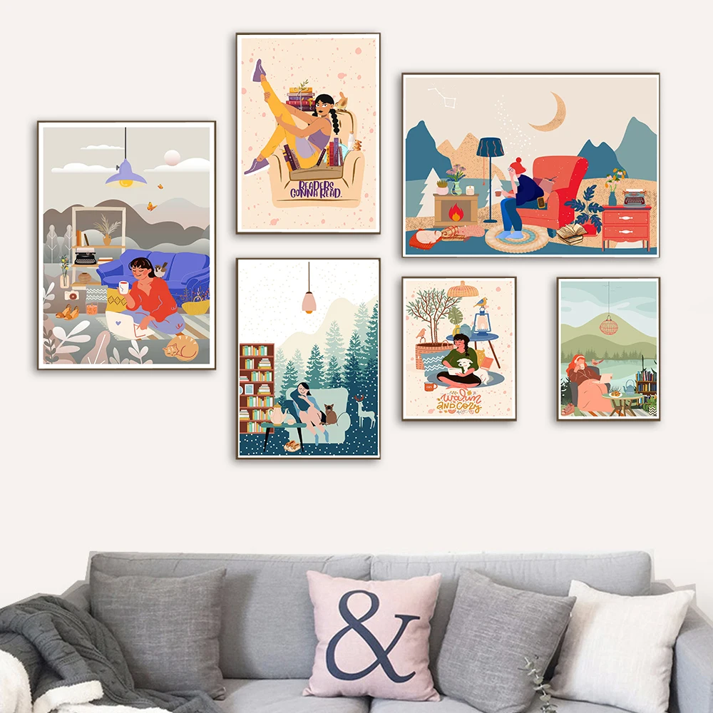 

Warm and Cozy Autumn Home Canvas Painting Wall Art Nordic Posters and Prints Wall Pictures for Living Room Decoration Frameless
