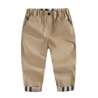 kids pants top brand new summer childrens plaid khaki casual pants british versatile cotton pants