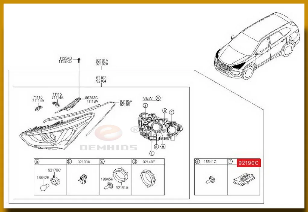 1 шт. OEMHIDS D3S/D3R для 2013- сантафе 92190C 921902W300 балласт ксенона hid d3s светильник DHB-D3-LIN 3T921-01B80