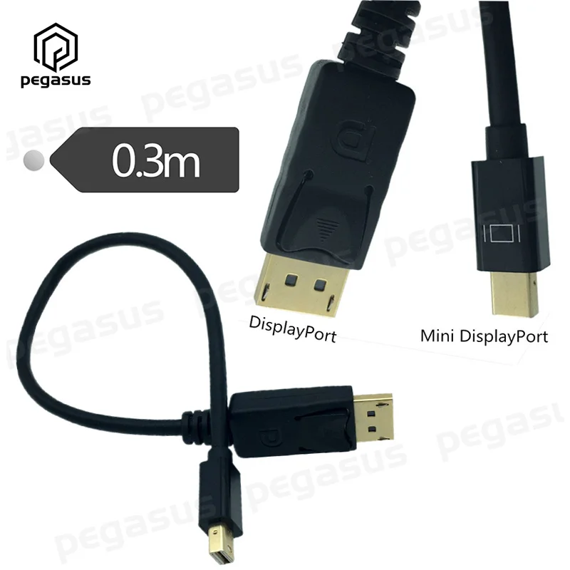 

0.3 Meter Gold-Plated Mini Displayport to DP Male to Male Graphics Card to Monitor Cable