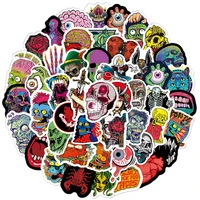 103050100pcs horror graffiti stickers for phone case skateboard motorcycle helmet diy kid toy waterproof cool sticker packs