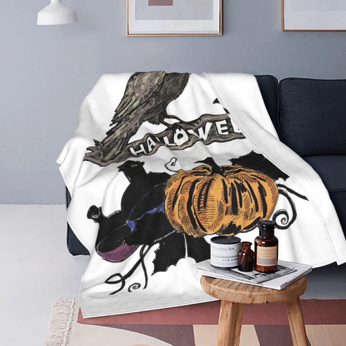 

Manta de Halloween 618, para cama colcha, alfombra a cuadros, manta de lana para cama