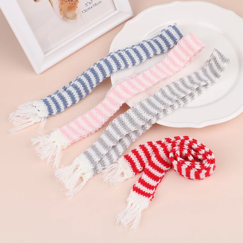 

1/6 Dollhouse Miniature Knitting Scarf Ornament DIY Dolls Clothing Accessories