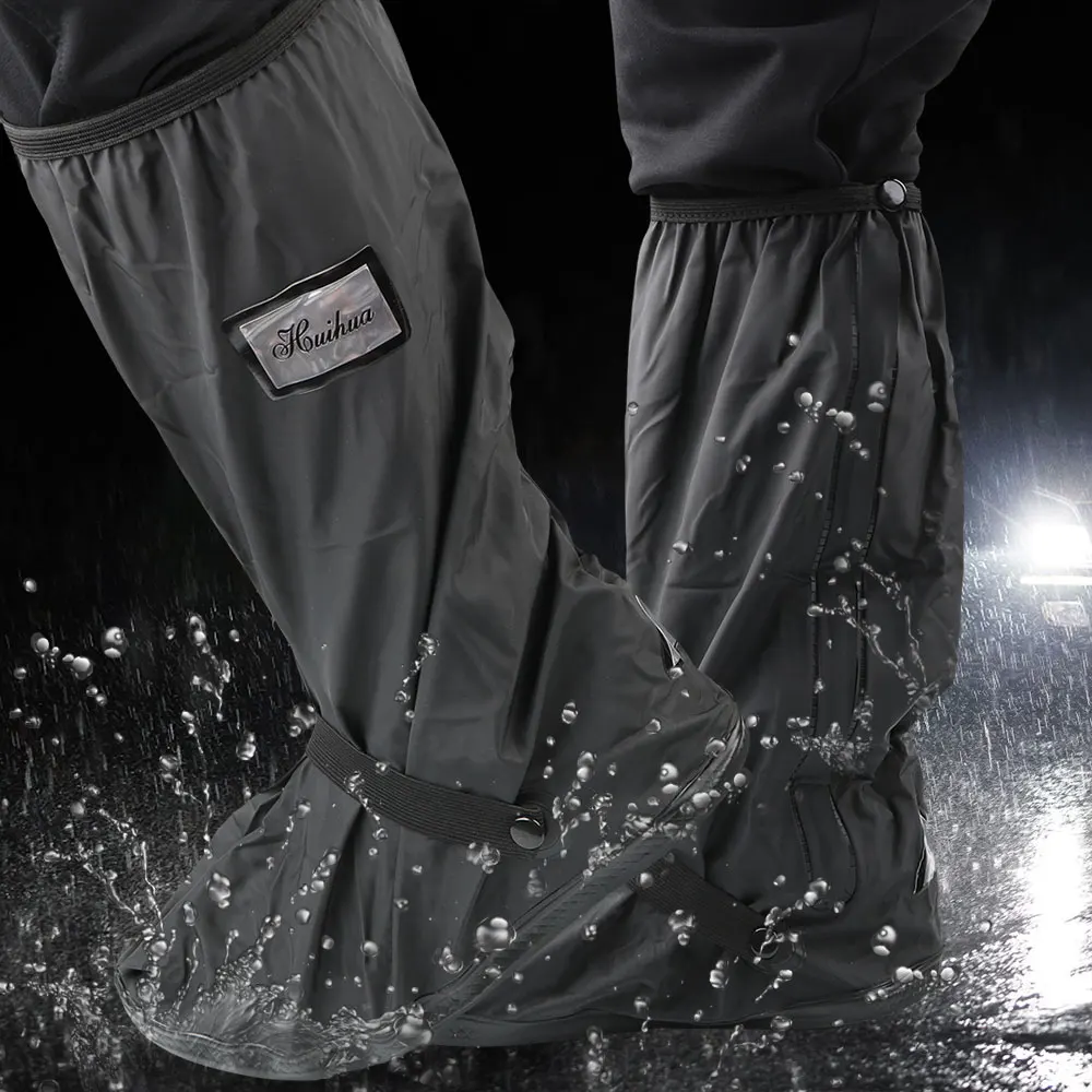 

Reusable Non-Slip Boot Covers 1 pair for Rainy Snowy Day Unisex Shoes Protectors Motorcycle Scooter Bike Rain Shoes Cover