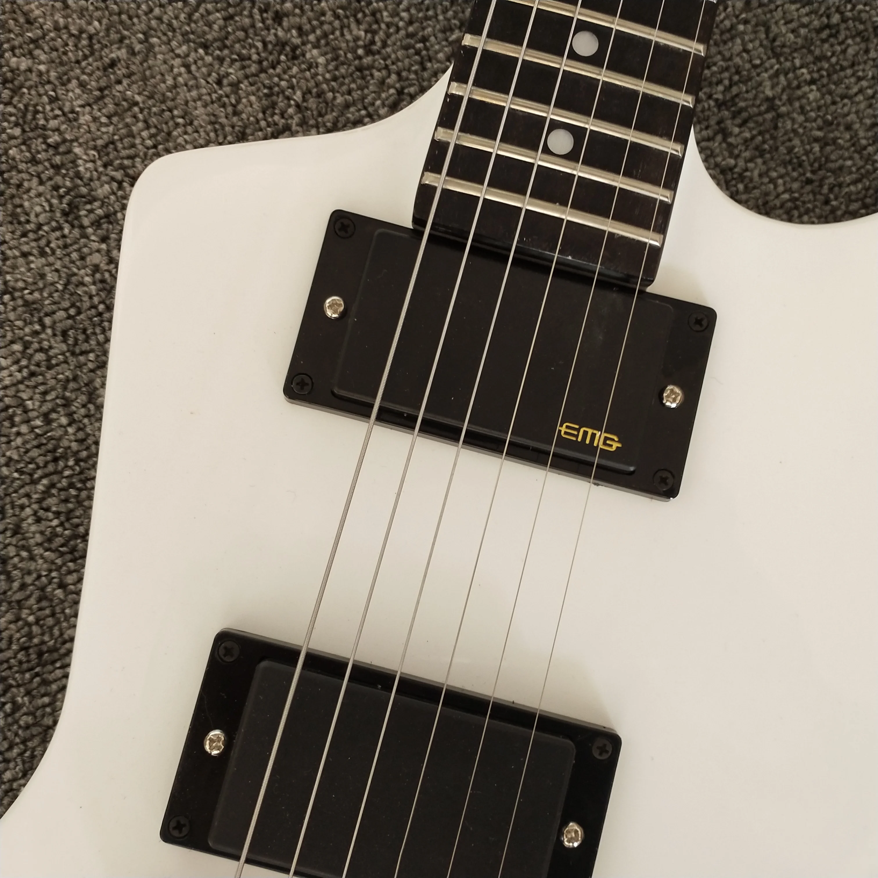 JH LTD Snakebyte модель белая электрогитара гитара с надписью James Hetfield гриф из черного