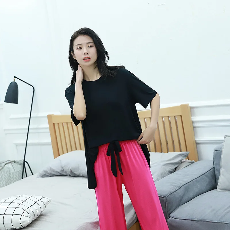 Пижамный комплект SOVELOSA из модала для женщин пикантная ночная рубашка брюки с