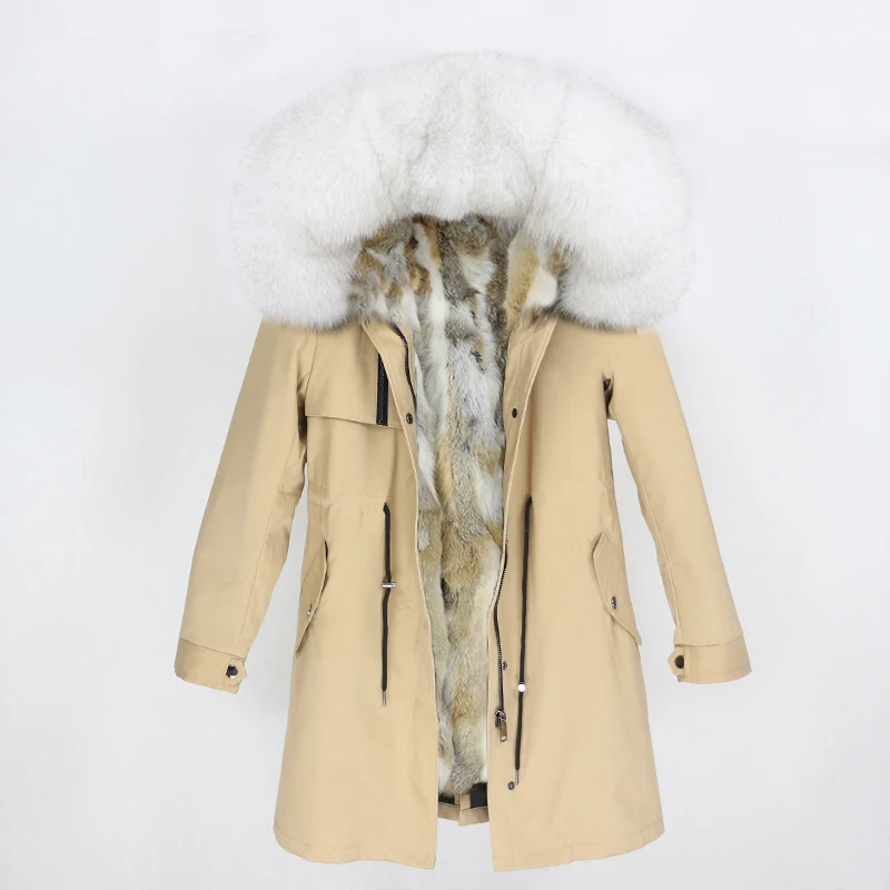 Женская парка с капюшоном OFTBUY теплая лисьим мехом внутри уличная одежда 2020|Шубы и