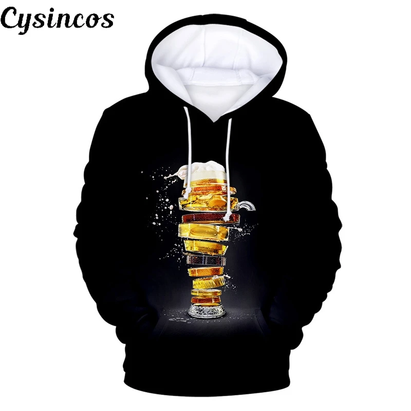 CYSINCOS мужская толстовка с реалистичным 3D графическим капюшоном карманом джемпер