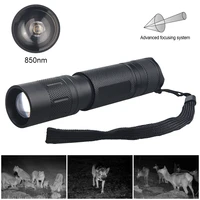 zoomable ir 850nm 940nm infrared flashlight tactical night vision hunting torch mini handle torch tactics predator