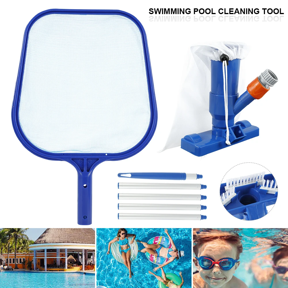 

Garden Swimming Pool Vacuum Cleaning Tool Kit Suction Spary Jet Cleaner Head with Net for Spa Pond Fountain Disinfect Tool