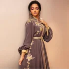 Модные арабские вечерние платья в Дубае для женщин, большие размеры, марокканский кафтан с аппликацией, Вышитые мусульманские каракоу платья для выпускного вечера
