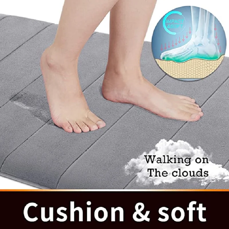 inyahome high quality stripe pattern bedroom mat non slip faster water absorption bathmat shower carpet for kitchen bedroom free global shipping