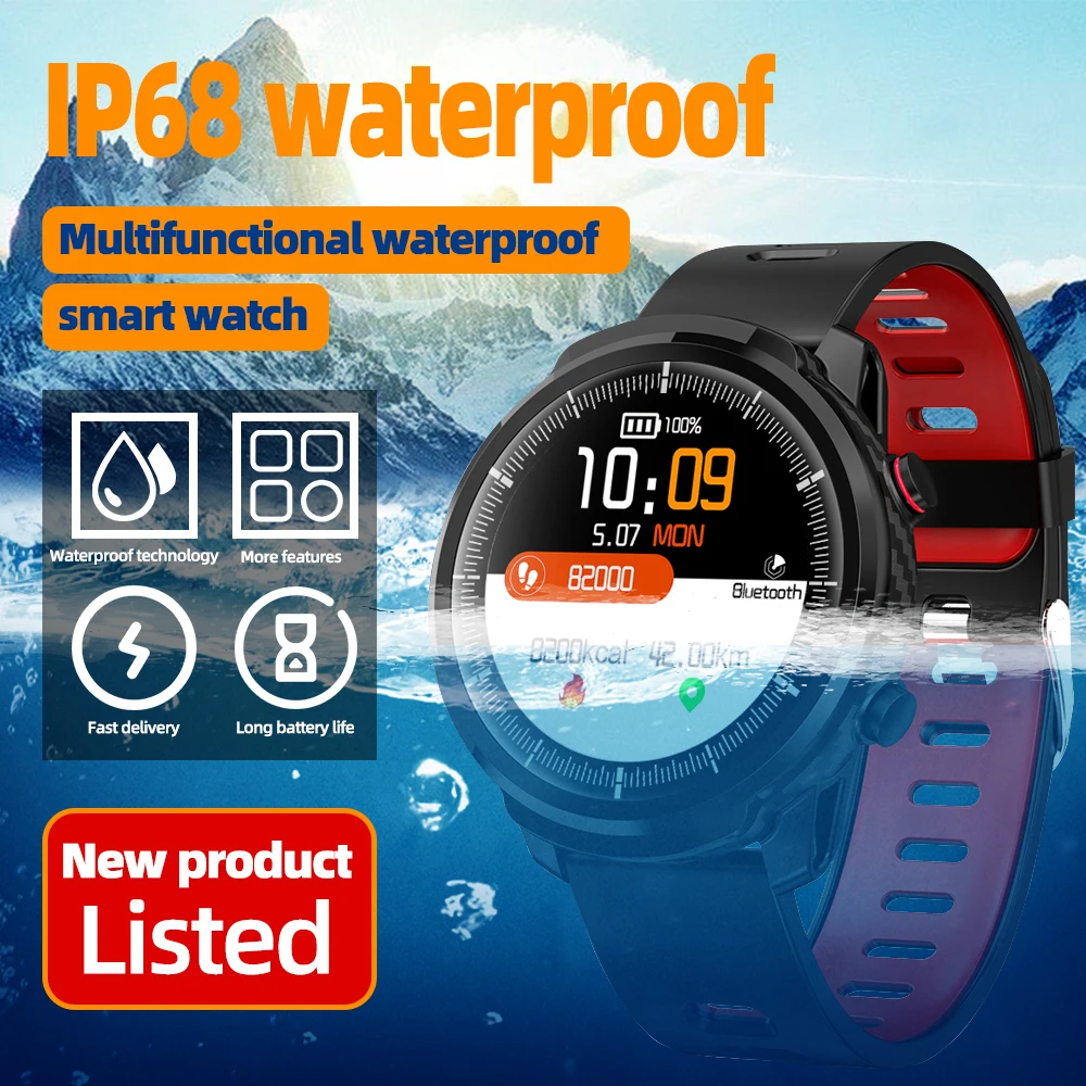 

Digital Smart Watch Men Waterproof Bluetooth Fitness Tracker Sports Bracelet Wristwatch Heart Rate Monitor For IOS Android Phone