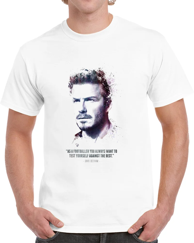 Мужская футболка легендарный Дэвид Бекхэм и его цитата. Футболка женская - купить