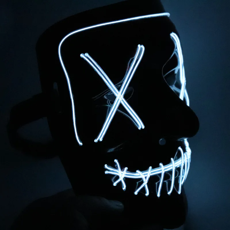 Toy Sports Colorful LED Party Mask Light Up The Purge Election Fun Halloween Festival Cosplay Supplies Glow In Dark |
