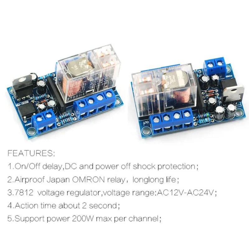 UPC1237 Speaker Protection Board Enthusiast DIY Starter Kit Delay DC Monitor Accessories+0 | Электроника