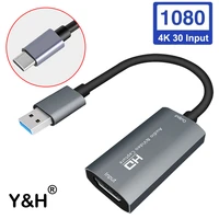 yh audio video capture card hdmi compatible to usb2 0 record and live streaming via dslrcamcorderaction camps4switch