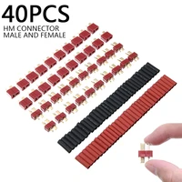 40pcs t plug male female connectors deans style with heat shrink tubing assortment kit for rc lipo battery
