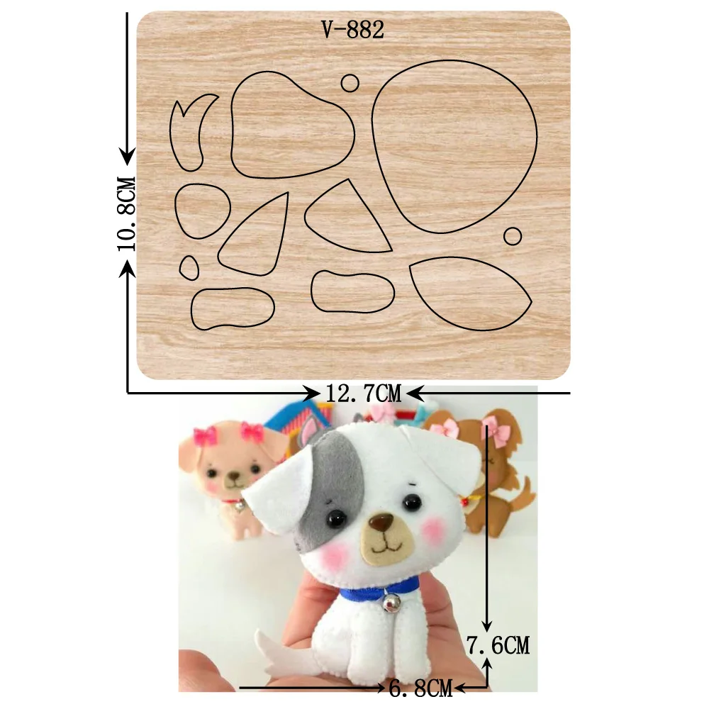 Новые деревянные штампы с изображением собаки для скрапбукинга/разных