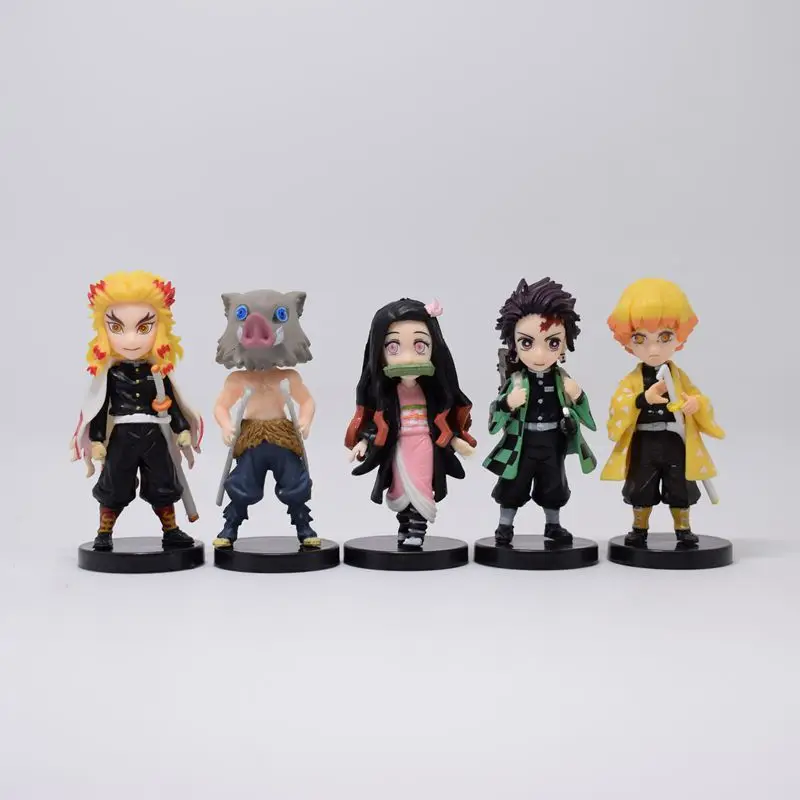 

5pcs/lot Anime Demon Slayer Kimetsu No Yaiba PVC Action Figure Model Toys