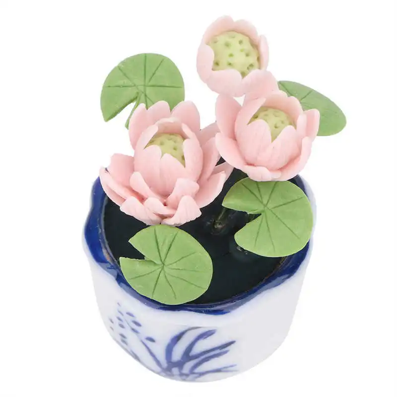 1:12 Кукольный домик цветы мини-дерево в горшке миниатюрный бонсай сад балкон