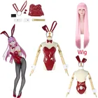 Ноль два Косплэй Для женщин сексуальный костюм DARLING в FRANXX Аниме Костюм 02 с изображением кролика Банни; Комбинезоны Для женщин сексуальный комбинезон