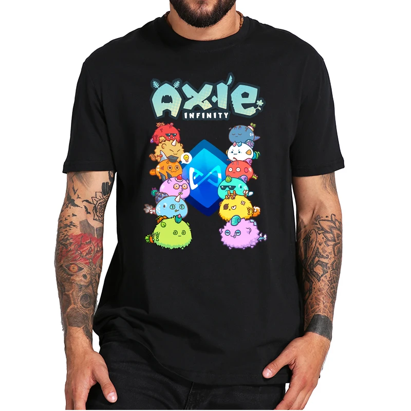 

Axie Infinity Nft T Shirt Funny Game Trending Characters Crypto Axs Coin Men's Clothing Casual Soft 100% Cotton Tee Tops EU Size