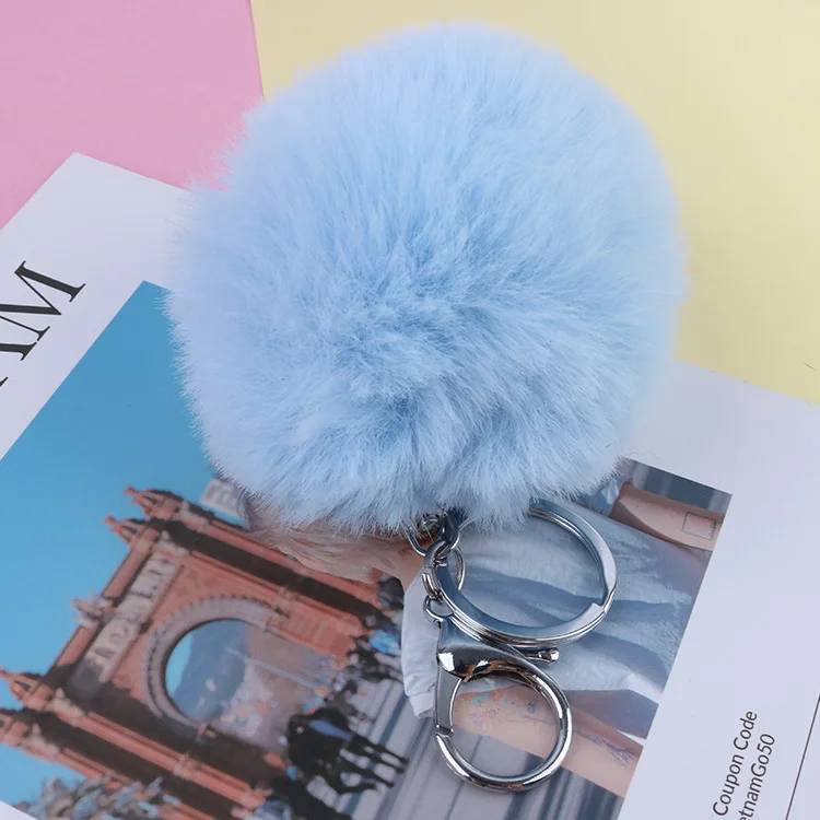 2020 новый брелок мультяшный меховой шар кольцо для ключей ювелирные украшения