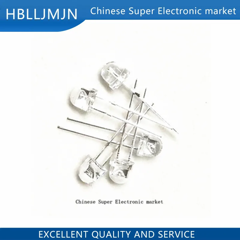 100 шт./лот 5 мм супер яркий белый светодиод DIP LED соломенная шляпа астигмия|white led|h 110