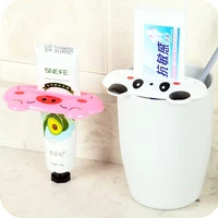 cartoon tube rolling holder squeezer toothpaste dispenser easy press squeezing tool toothpaste rolling bracket bathroom supplies