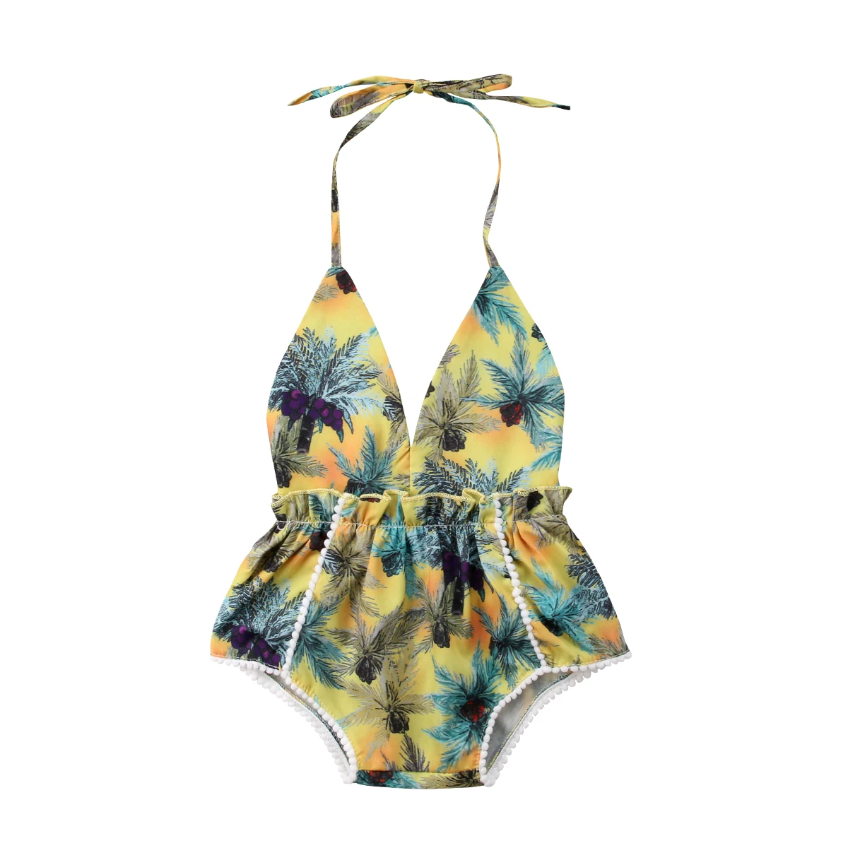 2018 Новый модный тренд детское платье с открытой спиной и цветочным рисунком для