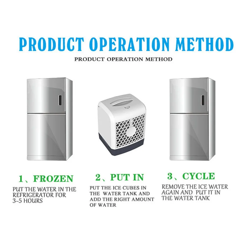 

Mini USB Air Cooler Portable Air Conditioner Humidifier Purifier Desktop Air Cooling Fan Air Cooler Fan Air Conditioner Fan