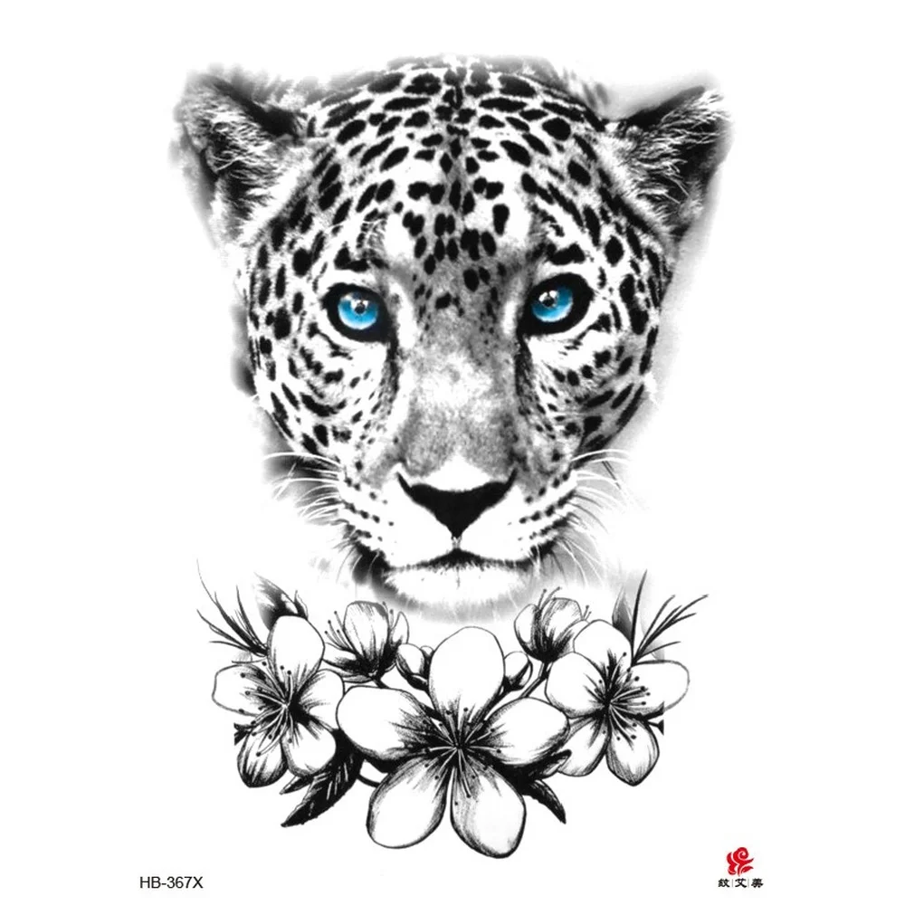 

Lion Tiger Cool Temporary Tattoo Sticker Fashion Wolf Waterproof Animal Body Art Arm Tatto Fake Removable Tatoo for Men Women