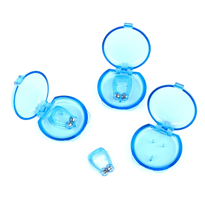 

1/3/5 Silicone Magnetic Anti Snore Stop Snoring Nose Clip Sleep Tray Sleeping Aid Breath Apnea Guard Night Anti Ronco With Case