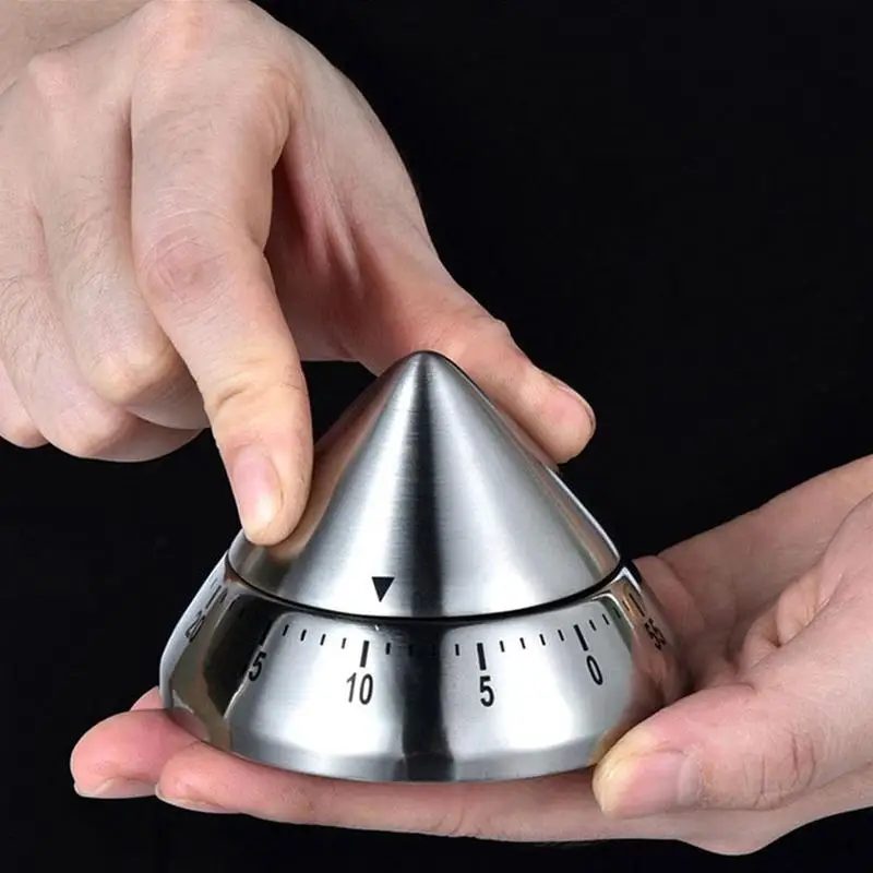 

Kitchen Timer Mechanical Steel Reminder Alarm Clock Cooking Timer Eggs Magnetic Baking Tools Suction Management Baking M4A2